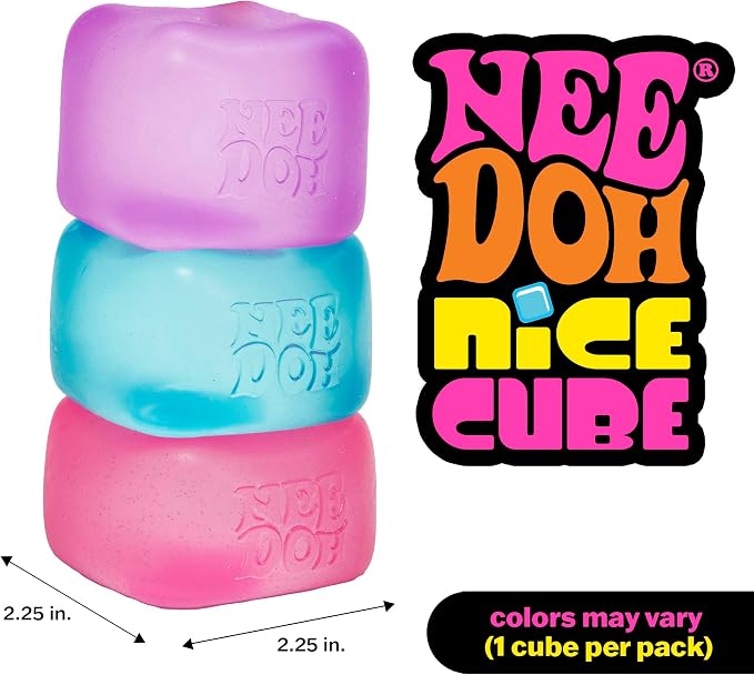 Nice Cube - Sensory Squeeze Toy with Super Solid Squish - 2.25" Cube - Color May Vary (Pack of 1) - Image 3